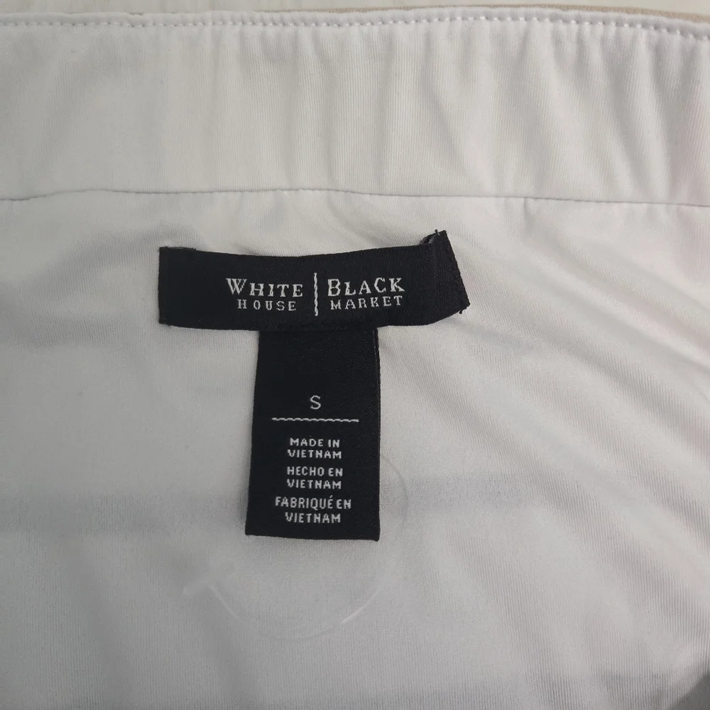 White House Black Market Bohemian Black and White Strapless Striped Dress - Picture 10 of 15